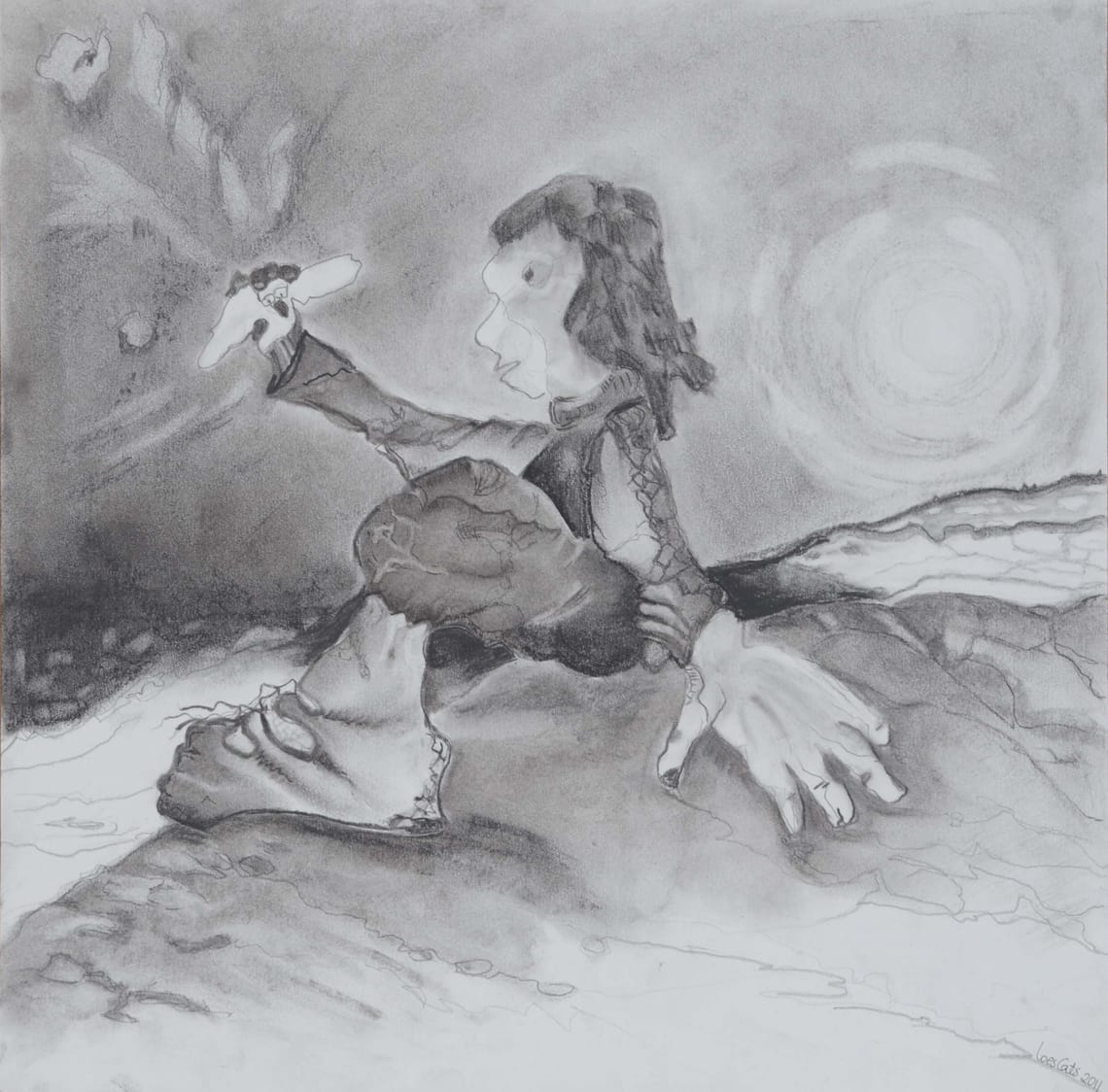 Mannen med fuglen/ Man with a bird