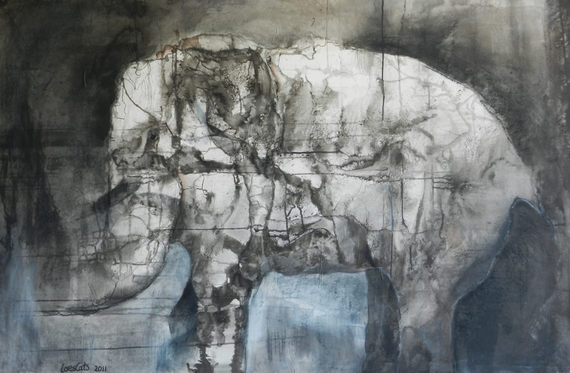 Svart elefant / Black elephant (SOLD)
