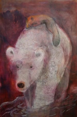 Isbjørn og reven / Isbeer and the fox (SOLD)