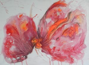 Sommer-rød-fugl/Summer- red- bird